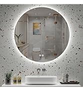 SHUAFA LED Mirror for Bathroom, 77x36 Inch Backlit + Front Lighted Bathroom Vanity Mirror with Li...