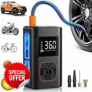 Tire Inflator Portable Air Compressor - 150 PSI Mini Portable Air Pump for Car Tires