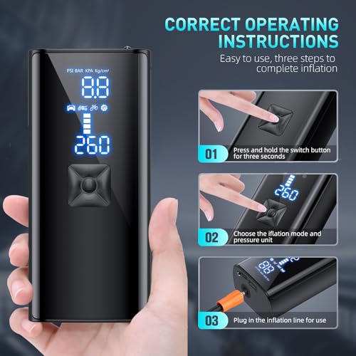150PSI Tire Inflator with Pressure Gauge