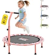 SPORTSOUL 36'' Mini Trampoline for Kids 3-6, Foldable & Spring-Free, Small Toddler Trampoline Ind...