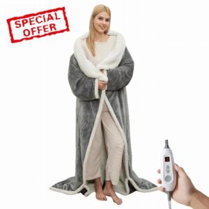 GarveeHome Wearable Heated Blanket with Foot Pocket