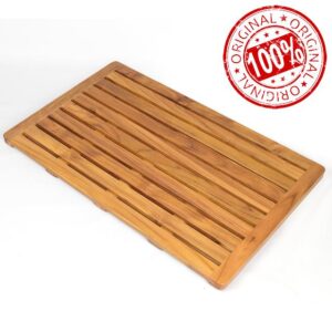 32" x 20" Large Teak Wood Shower Mat