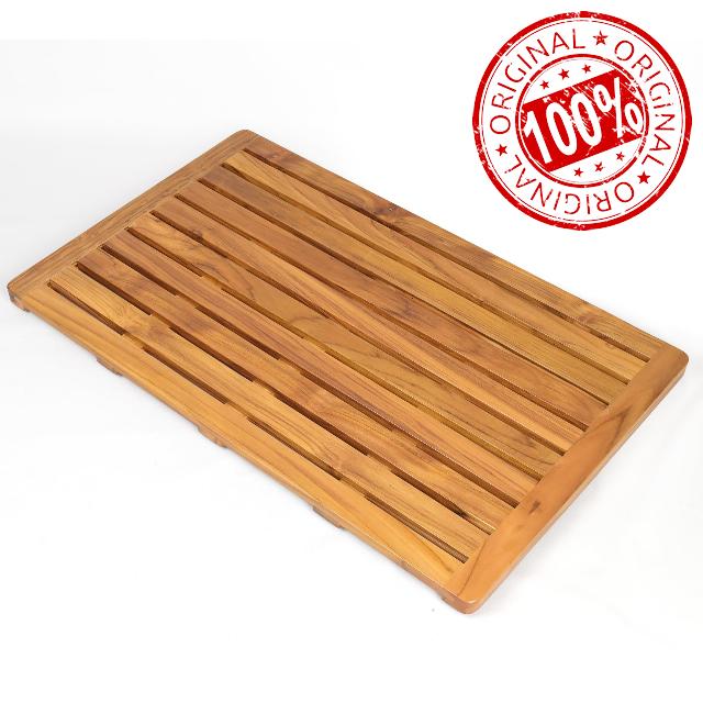 32" x 20" Large Teak Wood Shower Mat
