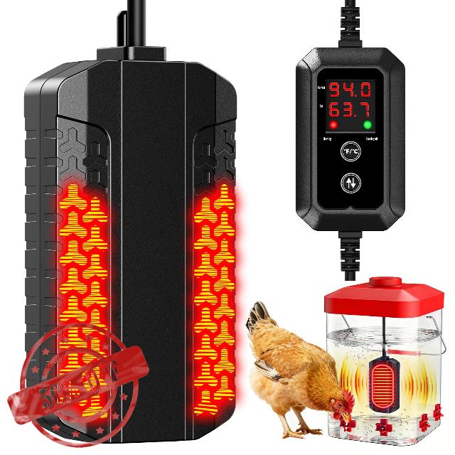 Heated Chicken Waterer with Smart LCD Screen