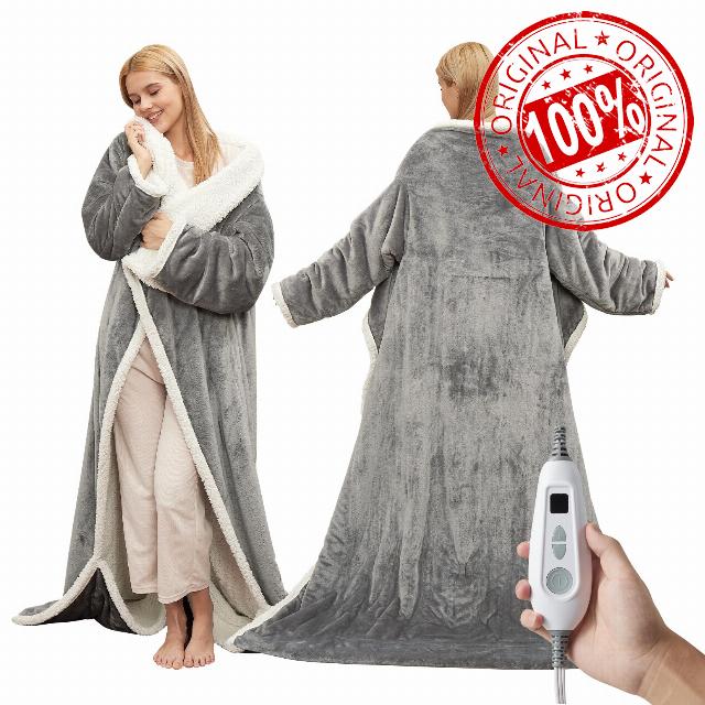 GarveeHome Wearable Heated Blanket with Foot Pocket & Sleeves