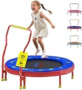 SPORTSOUL Mini Trampoline for Kids 3-6 with Super Safe Foam Handle Bar, 3ft Toddler Trampoline In...