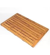Boflay Teak Wood Bath Mat,Wooden Shower Mat, Bathtub Mat,Water-Resistant & Anti-Slip Teak Floor M...