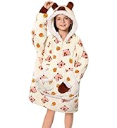 OLAOLA Wearable Blanket Hoodie for Adults, Oversized Fluffy Hooded Blanket Thick Sweatshirt with ...