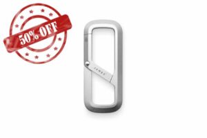 JAMES° Madison Machined Aluminum Carabiner with Dual Compartment Design to Securely Lock Your Keys