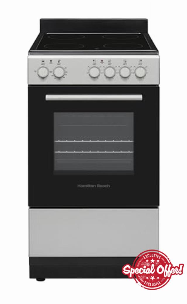 Hamilton Beach 20” Electric Range and Oven with VitroCeramic Cooktop
