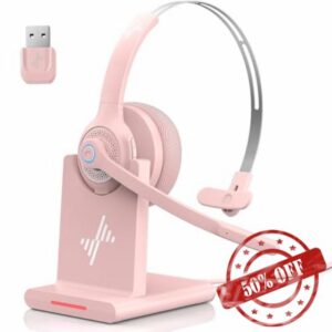 Headset with mic for Work & Black and red