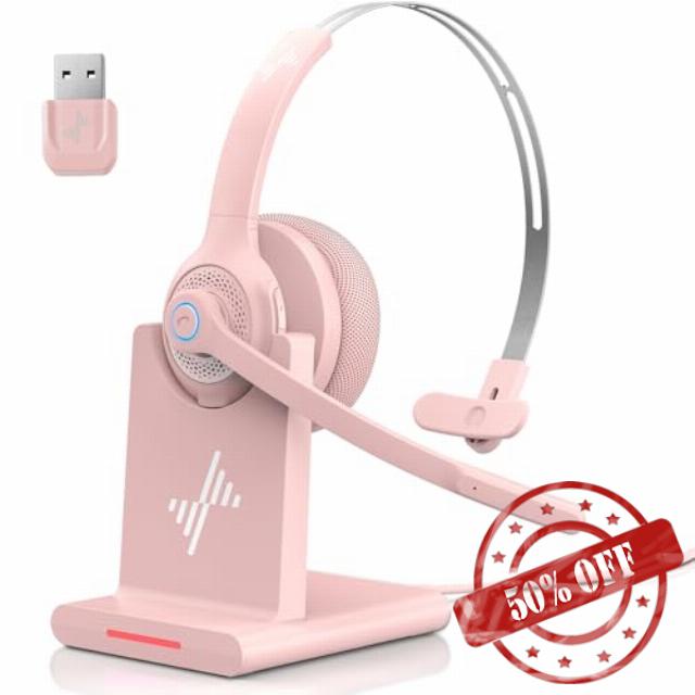 Headset with mic for Work & Black and red