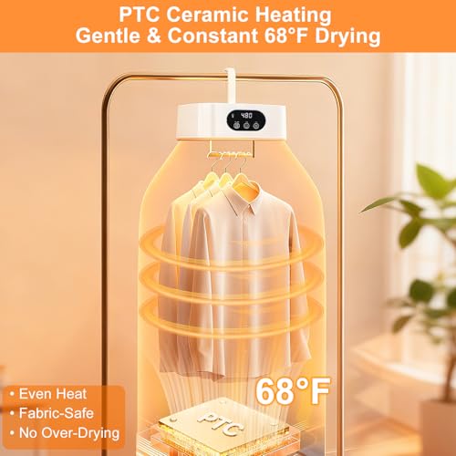 Fast Quiet Drying - Mini Electric Clothes & Laundry Dryer Machine for Apartment