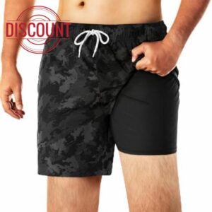 BRISIRA Men's Swim Trunks Swim Shorts 6 inch Compression Liner Bathing Suit Anti-Chafe Quick Dry Stretch Pockets