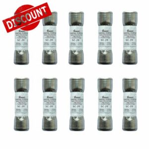 10-Pack New SC-20 SC-20A SC 20A 600Vac Time Delay Fuse