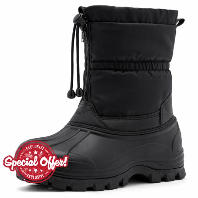 TRAILBLITZ Men's Winter Snow Boots Waterproof Warm Outdoor Lightweight Non Slip Cold Weather Shoes