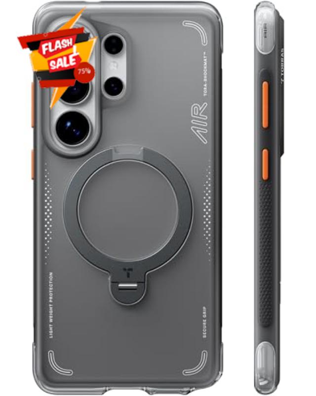 TORRAS Ostand Q3 Air for Samsung Galaxy S26 Ultra Case with 360 Magnetic Stand