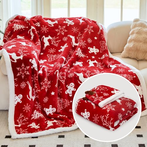 Comfy Sherpa Fleece Blanket Detachable Hoodie for Women Men Adult