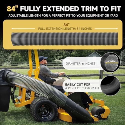 6 Inch Leaf Vacuum Hose 6" x 84" Flexible
