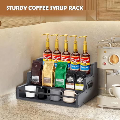 Coffee Syrup Rack for Home(Black)