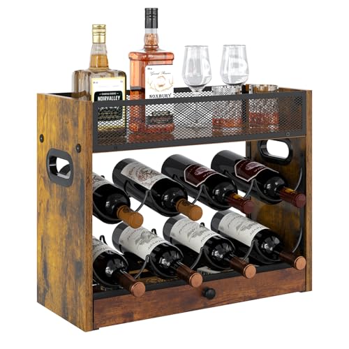 Coffee Syrup Rack Organizer With Drawer for Coffee Bar