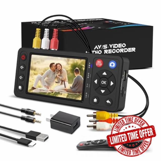 VHS to Digital Converter with 4" HD Screen