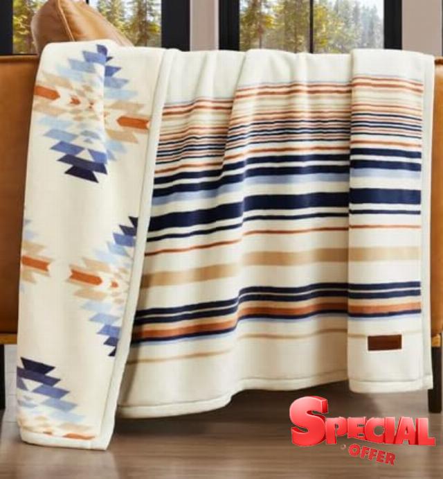 Pendleton Reversible Plush Throw - 50" x 70" (1