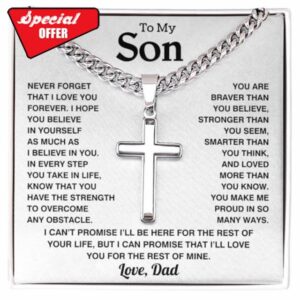 To My Son Necklace From Mom and Dad