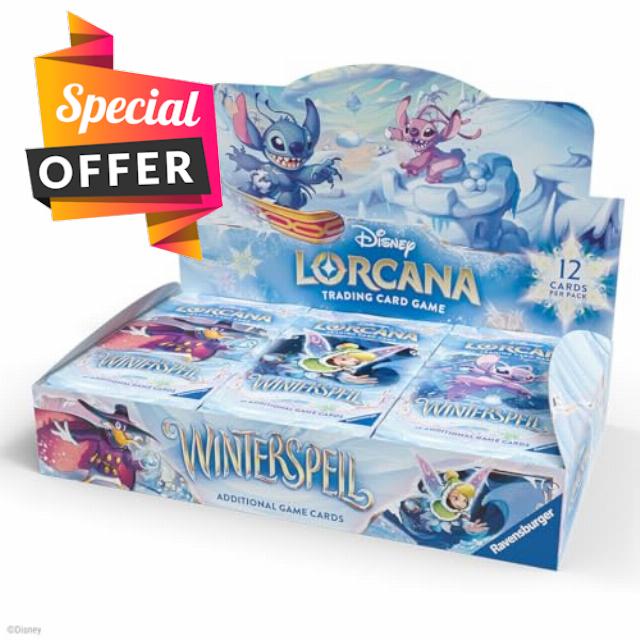 Ravensburger Disney Lorcana TCG: Winterspell Booster Pack Display - 24 Packs with 12 Trading Cards Each - 288 Cards Total - Ideal for Collectors & Disney Fans - Suitable for Ages 8+
