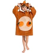 OLAOLA Wearable Blanket Hoodie for Kids - Oversized Animal Hooded Blanket - Soft Warm Cozy Sherpa...