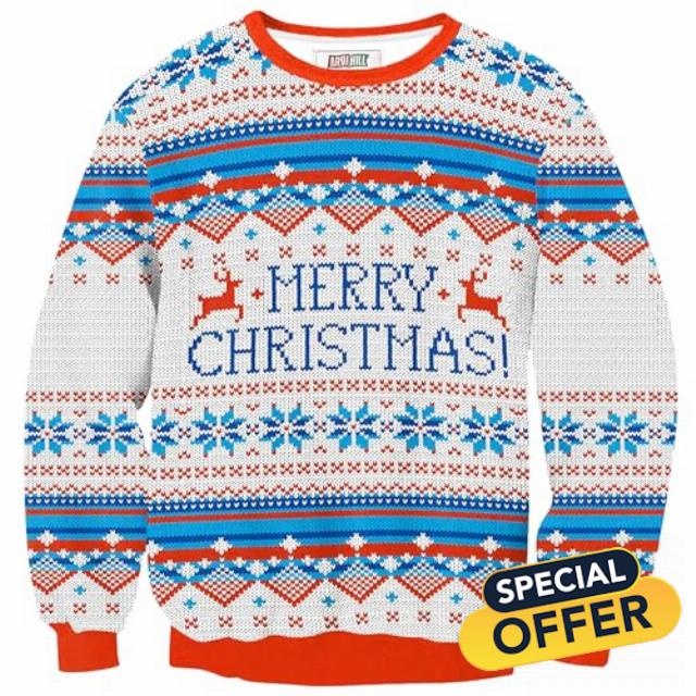 Arvilhill Men's Ugly Christmas Funny Sweatshirt Loose Fit Adult Xmas 3D Print Sweater for Holiday (S-3XL)