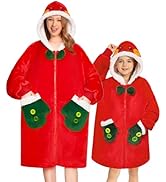 OLAOLA Wearable Blanket Hoodie with Zipper, Oversized Fleece Sherpa Fluffy Hooded Blanket