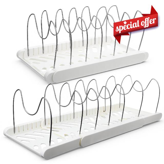 2 Pcs Pots and Pans Organizer