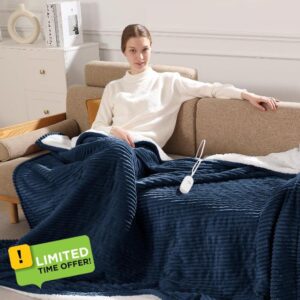 Heated Blanket Twin Size Electric Blankets - 62x84'' Electric Heated Blankets with 5 Heat Setting & 10hrs Auto Off