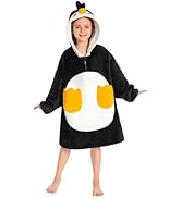 OLAOLA Wearable Blanket Hoodie for Kids - Oversized Animal Hooded Blanket - Soft Warm Cozy Sherpa...