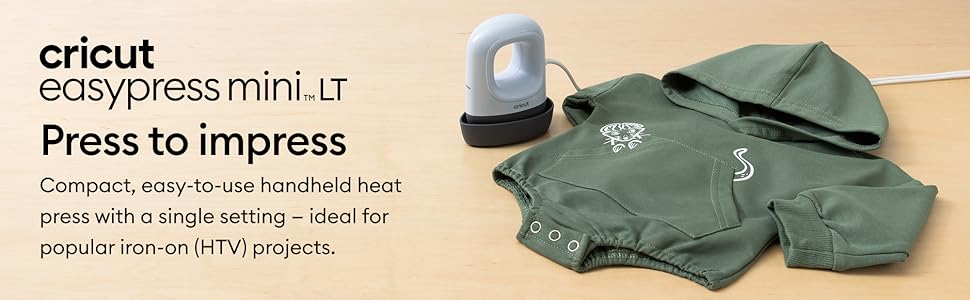 Easy Press Mini Lite Lt compact easy to use mini heat press for iron on heat transfer vinyl htv