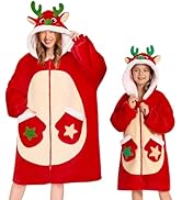 OLAOLA Wearable Blanket Hoodie Glow in the Dark, Oversized Blanket Hoodie with Pockets Cute Birth...