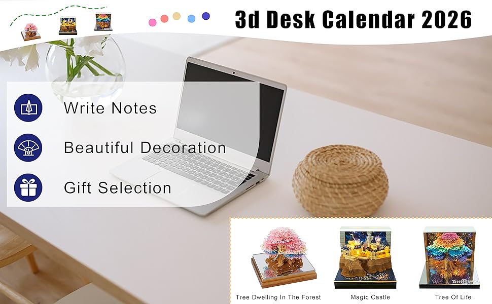 3d calendar 2026