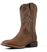 SUREWAY FULL QUILL OSTRICH Cowboy Boots For Men -Mens Square Toe Embroidery Western Boot,Oil/Slip...
