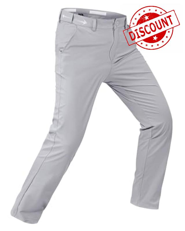 Rapoo Men's Stretch Golf Pants Elastic Waist Slim Fit Slacks Lightweight Quik Dry Trousers Casual Dress Work Pants for Me
