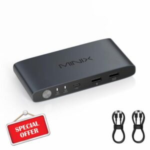 MINIX K1 USB C KVM Switch 1 Monitors 2 Computers