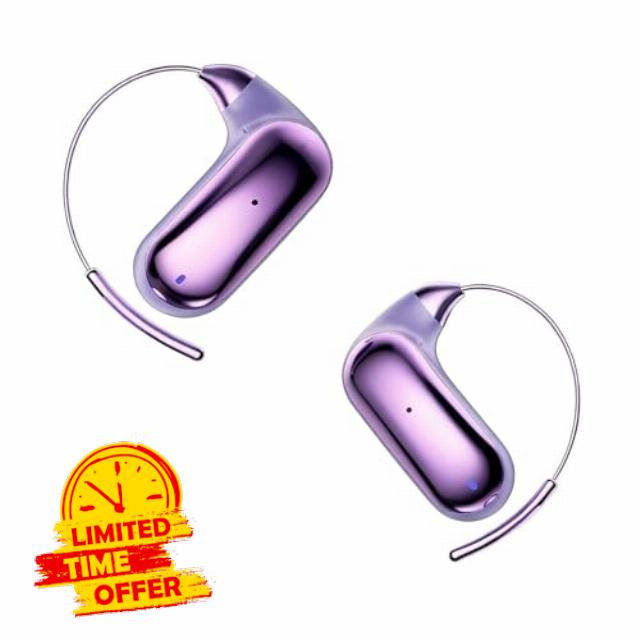 Over Open Ear Earbuds Wireless Bluetooth Open Ear Headphones Air Conduction Earbuds That Don't go in Your Ear with Over-Ear Hooks Running Headphones