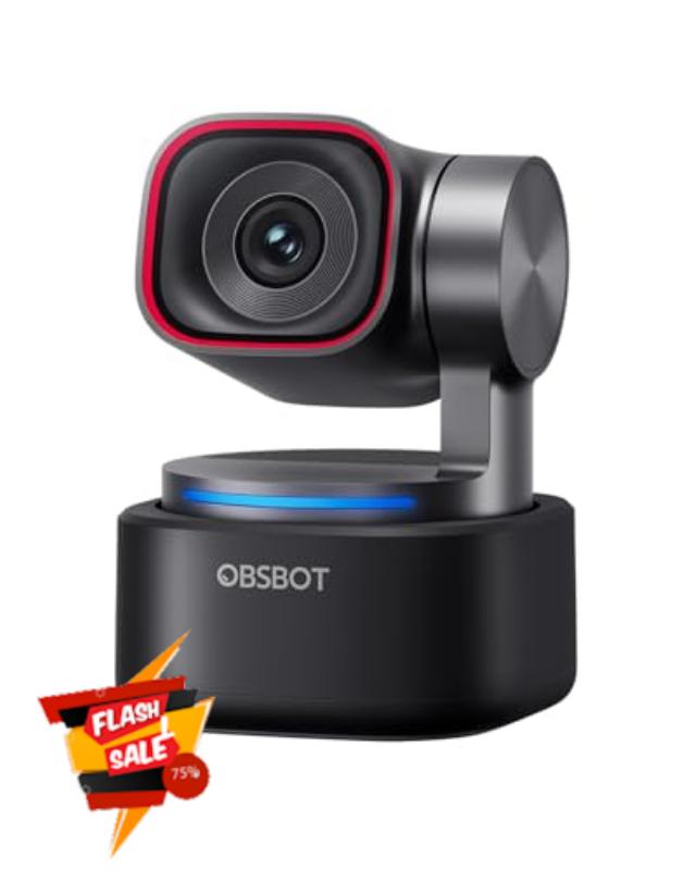 OBSBOT Tiny 3 AI-Powered Spatial Audio 4K Webcam