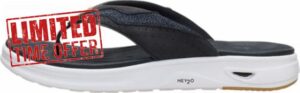 HEYDUDE Men's Hey2O Flip Flop Mesh Sandal | Water Friendly Flip Flops with Drainage Outsole and Quick Dry Uppe