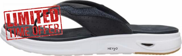 HEYDUDE Men's Hey2O Flip Flop Mesh Sandal | Water Friendly Flip Flops with Drainage Outsole and Quick Dry Uppe