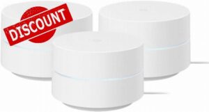 Google WiFi - AC1200 - Mesh WiFi Router System Bundle (3-Pack) - 4500 Sq Ft Coverage - Retail Packaging - Easy Setup