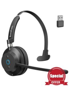 Wireless Headset with Mic for Work