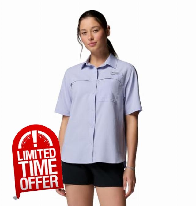 Columbia Women's PFG Castback Woven Short Sleeve