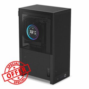 NZXT H2 Flow – Mini-ITX 20.7L High Airflow PC Case – Includes 2 x 120mm Top Fans & PCIe 5.0 Riser Cable – 331mm GPU – 280mm Radiator – Black