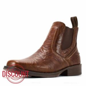 SUREWAY Mens Western Chelsea Cowboy Boots for Men - Square Toe